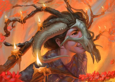Hedgewitch's Mask Art Card [Innistrad: Midnight Hunt Art Series] Magic: The Gathering