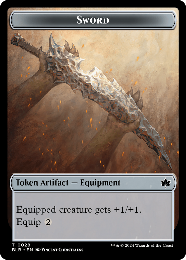 Sword Token [Bloomburrow Tokens] Magic: The Gathering