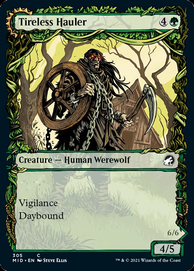 Tireless Hauler // Dire-Strain Brawler (Showcase Equinox) [Innistrad: Midnight Hunt] Magic: The Gathering