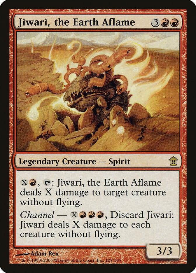 Jiwari, the Earth Aflame [Saviors of Kamigawa] Magic: The Gathering