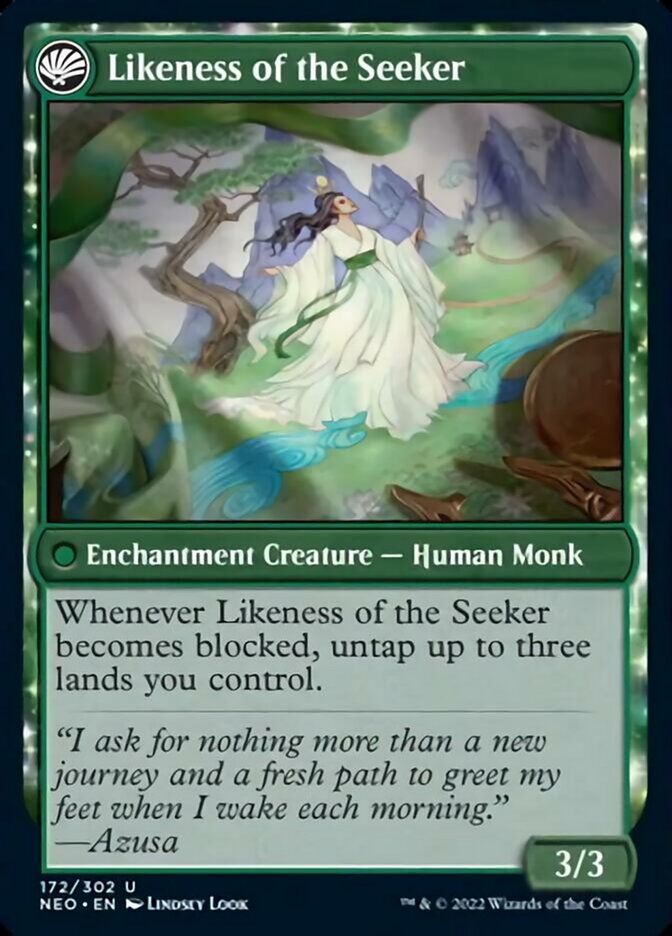 Azusa's Many Journeys // Likeness of the Seeker [Kamigawa: Neon Dynasty] Magic: The Gathering