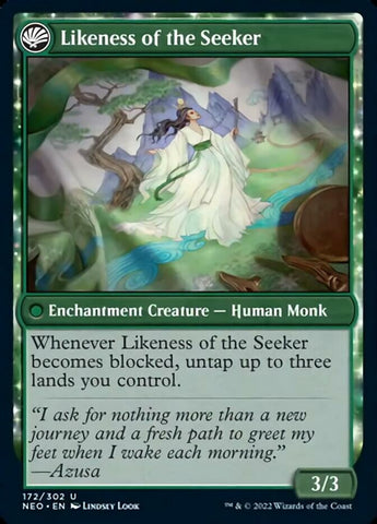 Azusa's Many Journeys // Likeness of the Seeker [Kamigawa: Neon Dynasty] Magic: The Gathering