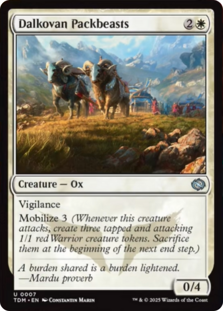 Dalkovan Packbeasts [Tarkir: Dragonstorm] Magic: The Gathering
