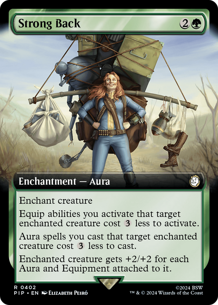 Strong Back (Extended Art) (Surge Foil) [Fallout] Magic: The Gathering
