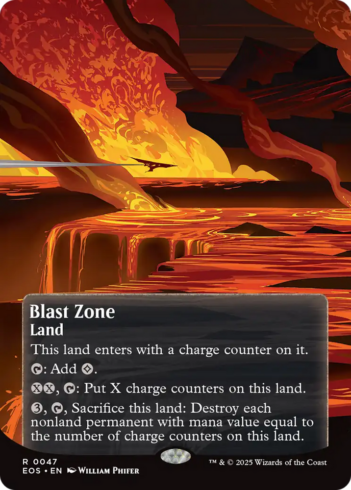 Blast Zone (0047) (Borderless) [Edge of Eternities: Stellar Sights] Magic: The Gathering