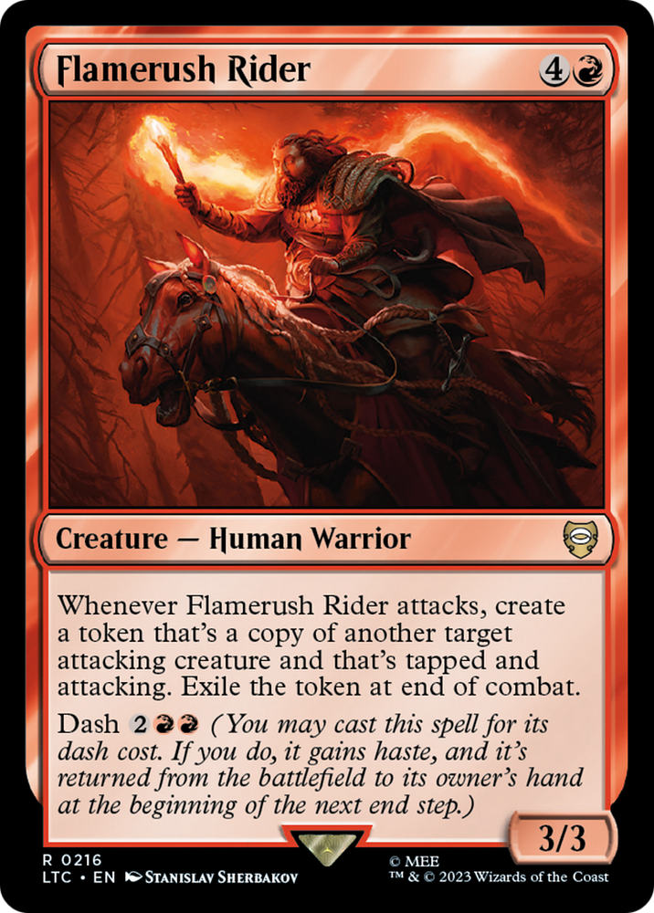 Flamerush Rider [The Lord of the Rings: Tales of Middle-Earth Commander] Magic: The Gathering