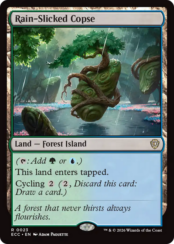 Rain-Slicked Copse [Lorwyn Eclipsed Commander] Magic: The Gathering