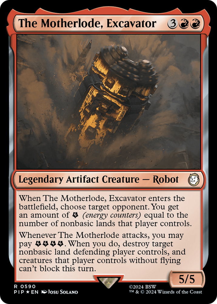 The Motherlode, Excavator (Surge Foil) [Fallout] Magic: The Gathering