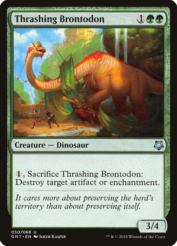 Thrashing Brontodon [Game Night 2018] Magic: The Gathering