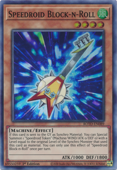 Speedroid Block-n-Roll [ROTD-EN089] Super Rare - Yugioh Cards For Your TCG Needs!