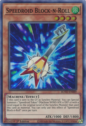 Speedroid Block-n-Roll [ROTD-EN089] Super Rare - Yugioh Cards For Your TCG Needs!