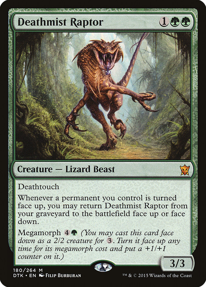 Deathmist Raptor [Dragons of Tarkir] Magic: The Gathering