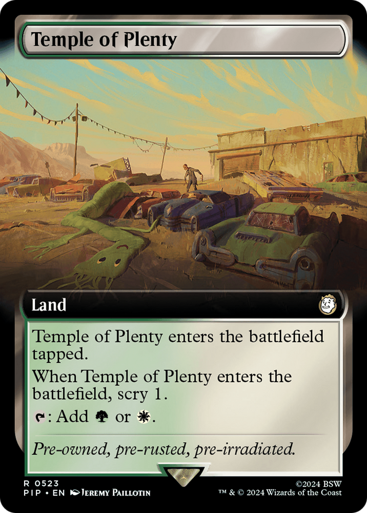 Temple of Plenty (Extended Art) [Fallout] Magic: The Gathering