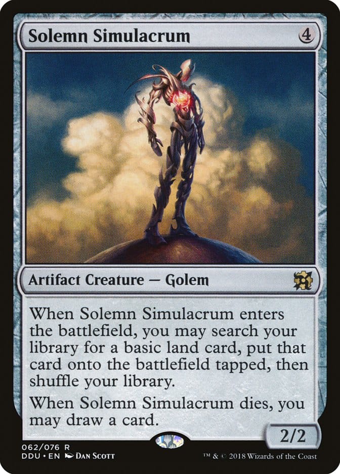 Solemn Simulacrum [Duel Decks: Elves vs. Inventors] Magic: The Gathering