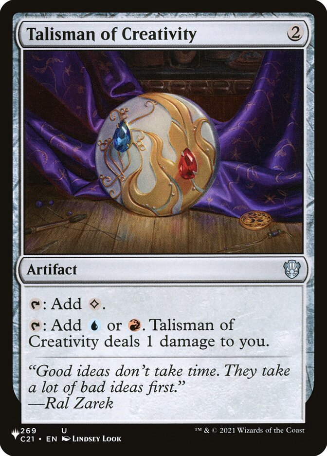 Talisman of Creativity [Secret Lair: Heads I Win, Tails You Lose] Magic: The Gathering