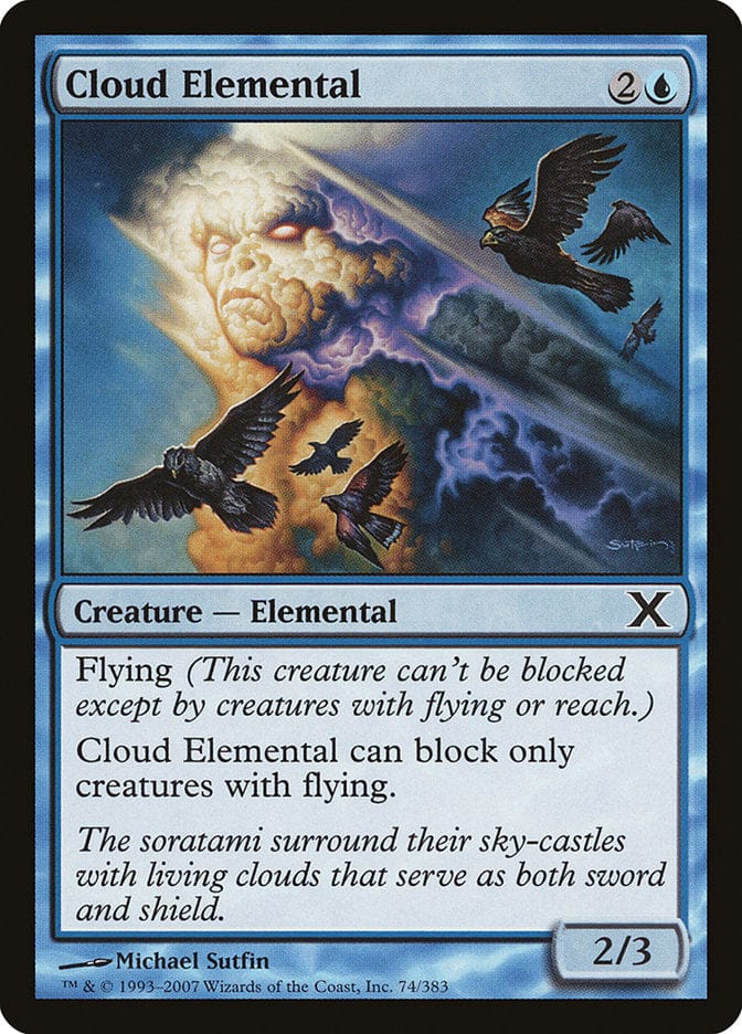 Cloud Elemental [Tenth Edition] Magic: The Gathering
