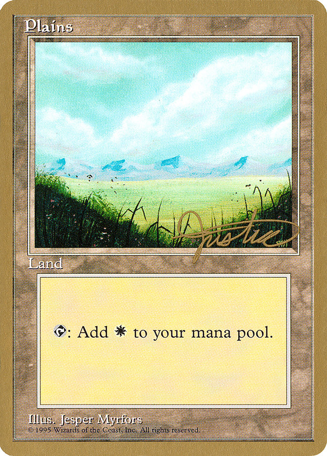 Plains (mj366) (Mark Justice) [Pro Tour Collector Set] Magic: The Gathering