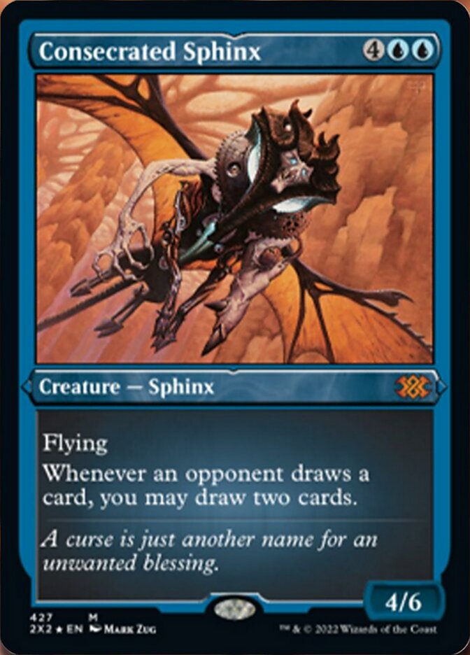 Consecrated Sphinx (Foil Etched) [Double Masters 2022] Magic: The Gathering