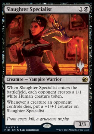 Slaughter Specialist (Promo Pack) [Innistrad: Midnight Hunt Promos] Magic: The Gathering