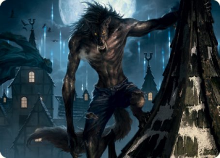 Stalking Predator Art Card [Innistrad: Midnight Hunt Art Series] Magic: The Gathering