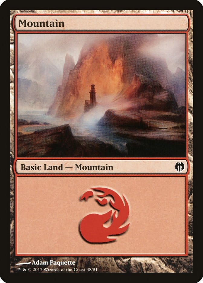 Mountain (38) [Duel Decks: Heroes vs. Monsters] Magic: The Gathering