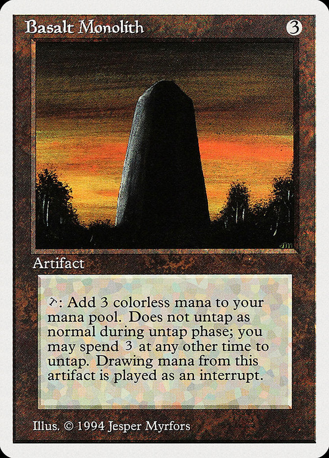 Basalt Monolith [Summer Magic / Edgar] Magic: The Gathering