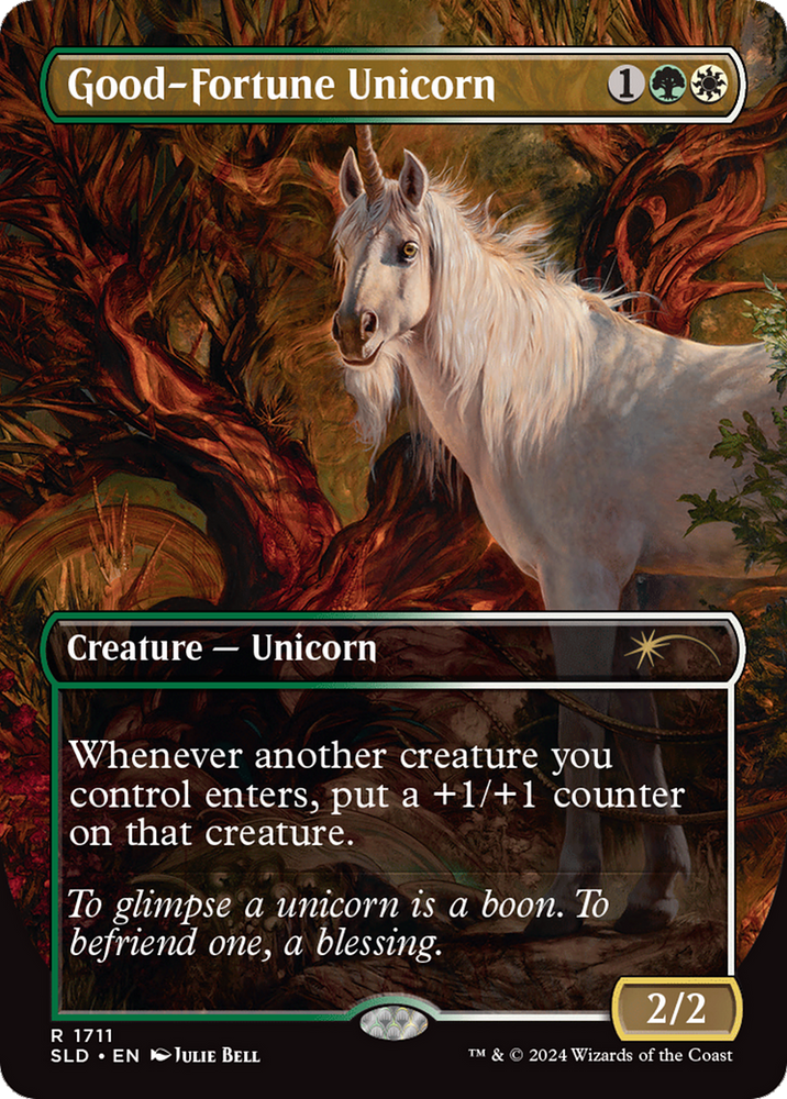 Good-Fortune Unicorn (Rainbow Foil) [Secret Lair Drop Series] Magic: The Gathering