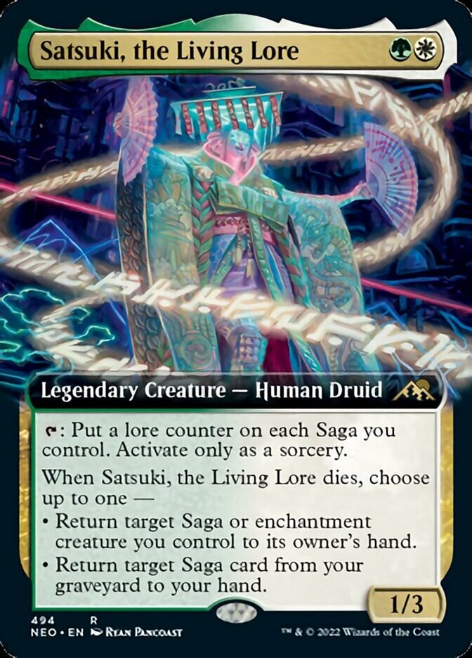 Satsuki, the Living Lore (Extended Art) [Kamigawa: Neon Dynasty] Magic: The Gathering