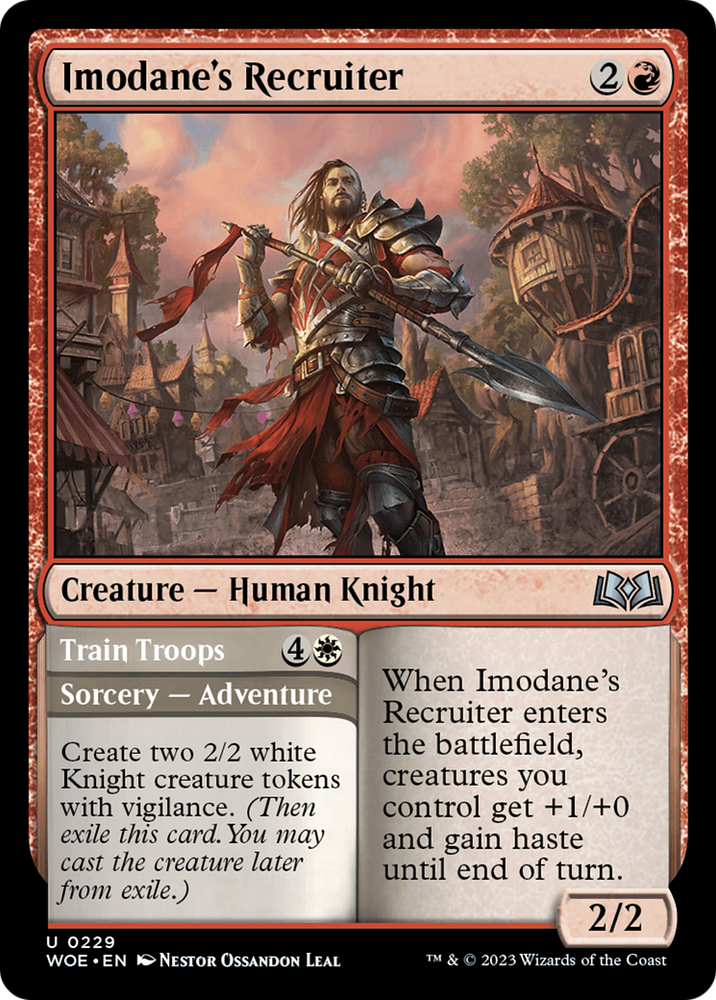 Imodane's Recruiter // Train Troops [Wilds of Eldraine] Magic: The Gathering