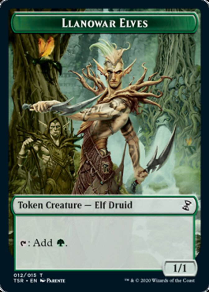 Llanowar Elves Token [Time Spiral Remastered Tokens] Magic: The Gathering