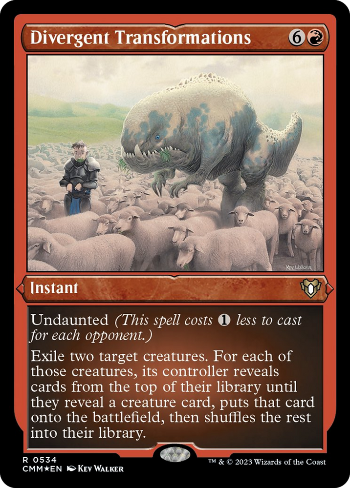 Divergent Transformations (Foil Etched) [Commander Masters] Magic: The Gathering