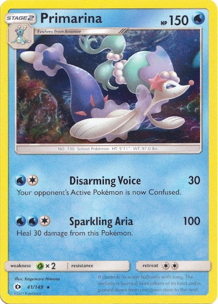 Primarina (41/149) (Water Web Holo) [Sun & Moon: Base Set] Pokémon