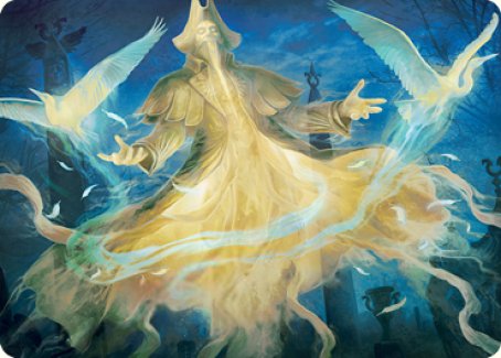 Heron-Blessed Geist Art Card [Innistrad: Crimson Vow Art Series] Magic: The Gathering