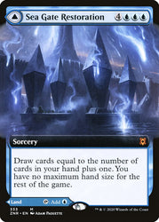 Sea Gate Restoration // Sea Gate, Reborn (Extended Art) [Zendikar Rising] Magic: The Gathering