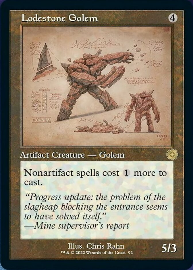 Lodestone Golem (Retro Schematic) [The Brothers' War Retro Artifacts] Magic: The Gathering