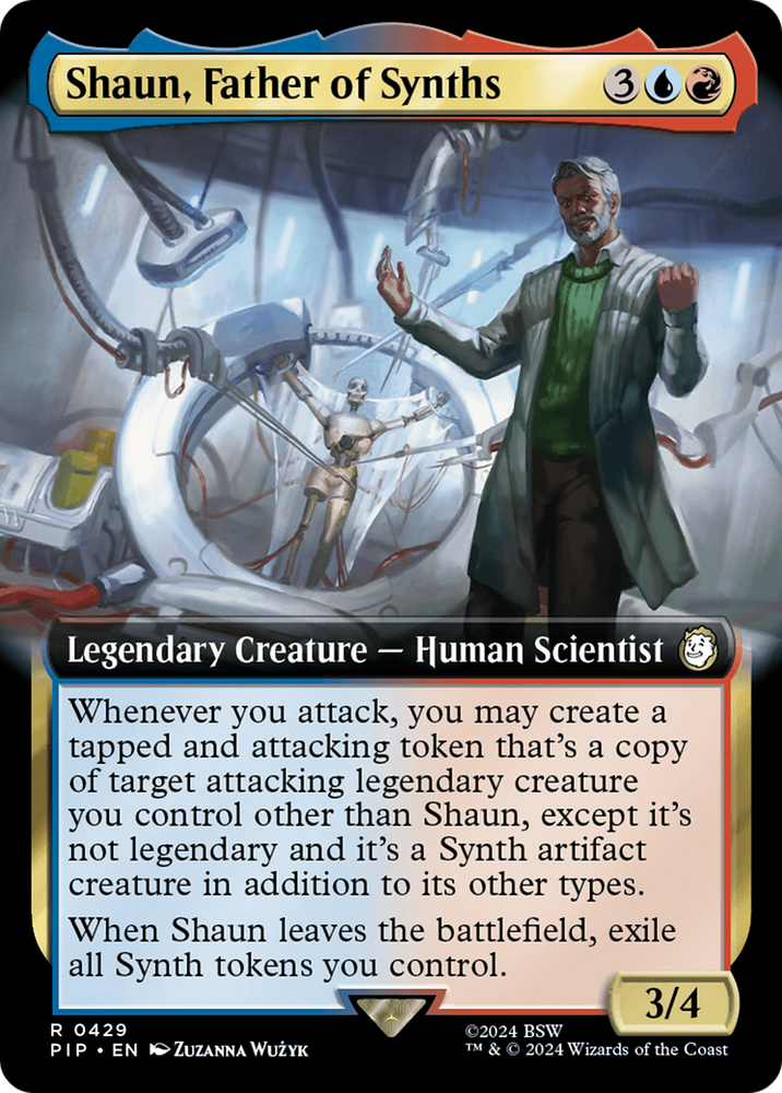 Shaun, Father of Synths (Extended Art) [Fallout] Magic: The Gathering