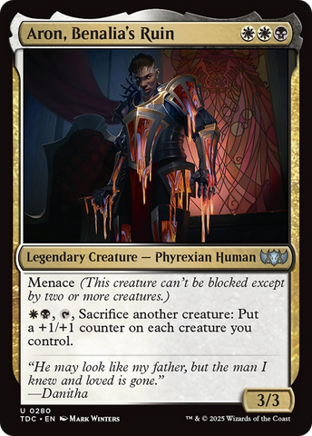 Aron, Benalia's Ruin [Tarkir: Dragonstorm Commander] Magic: The Gathering