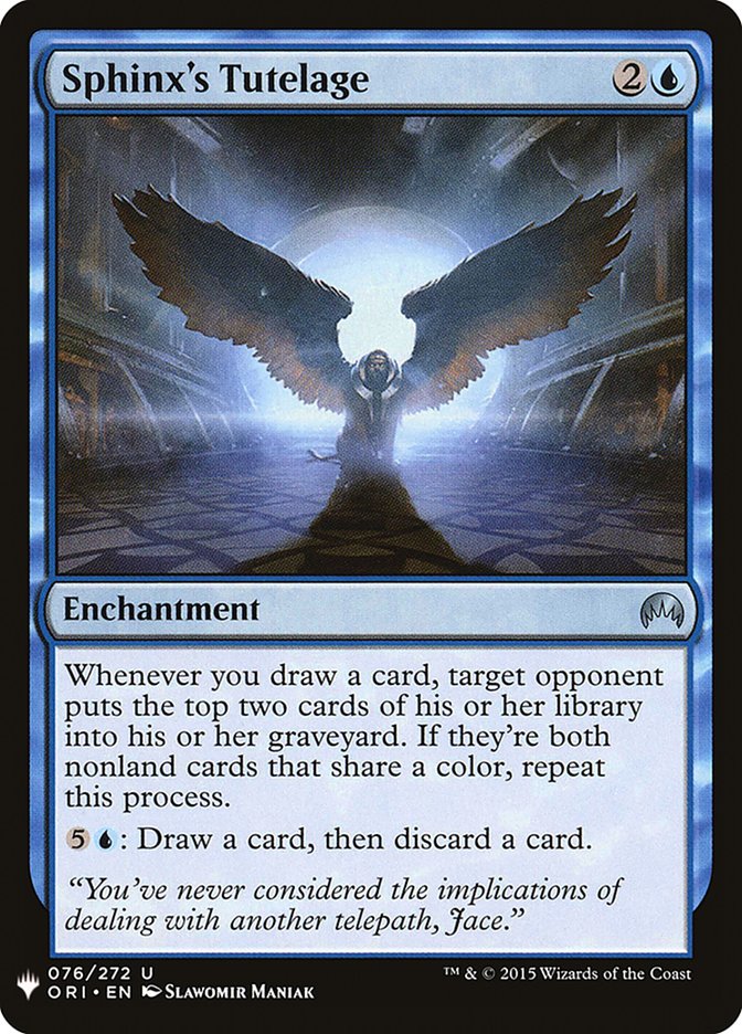 Sphinx's Tutelage [Mystery Booster] Magic: The Gathering
