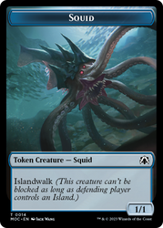 Squid // Human (26) Double-Sided Token [March of the Machine Commander Tokens] Magic: The Gathering