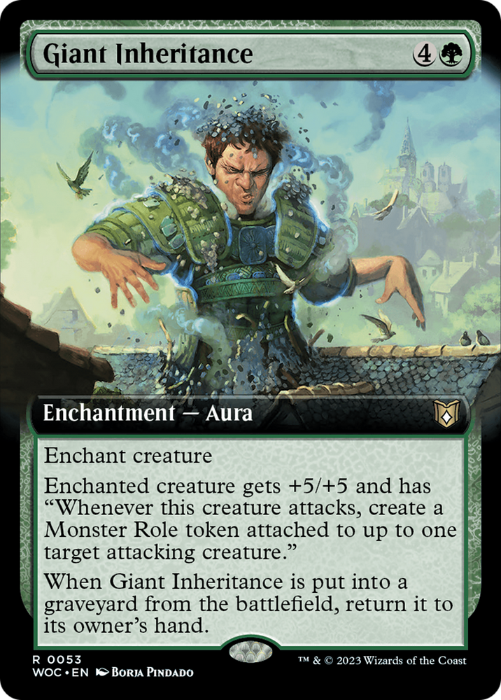 Giant Inheritance (Extended Art) [Wilds of Eldraine Commander] Magic: The Gathering