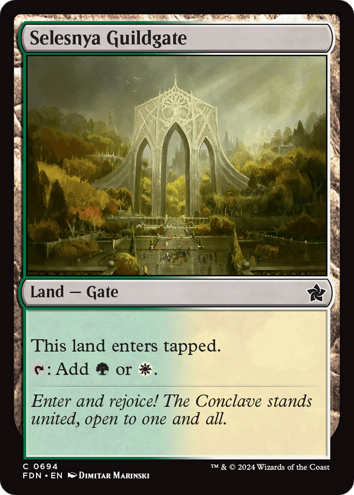 Selesnya Guildgate [Foundations] Magic: The Gathering