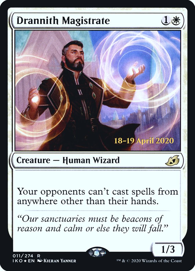 Drannith Magistrate [Ikoria: Lair of Behemoths Prerelease Promos] Magic: The Gathering