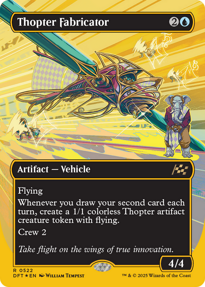 Thopter Fabricator (Borderless) (First-Place Foil) [Aetherdrift] Magic: The Gathering