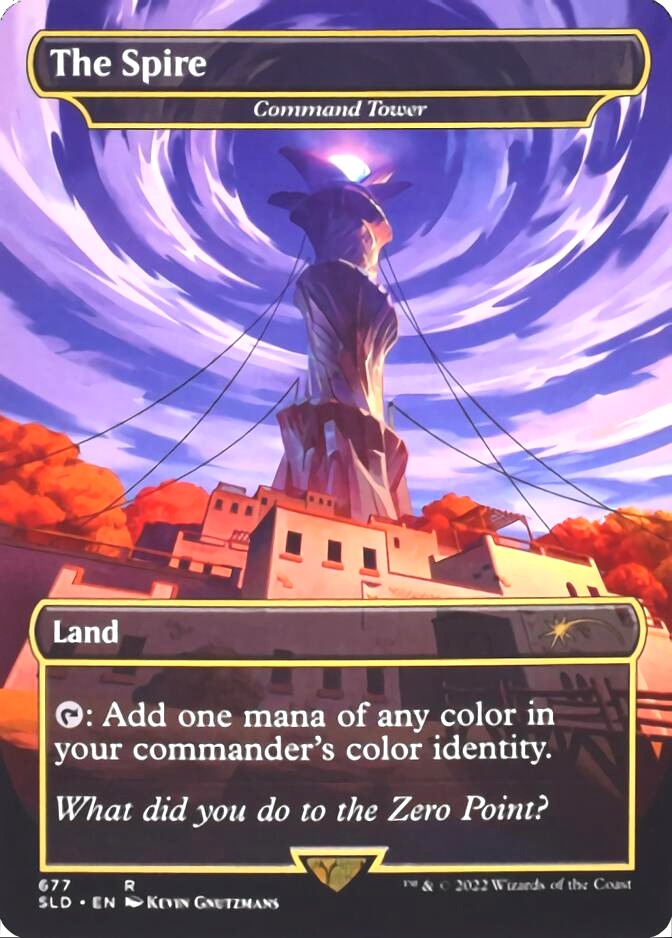 Command Tower - The Spire (Borderless) [Secret Lair Drop Promos] Magic: The Gathering