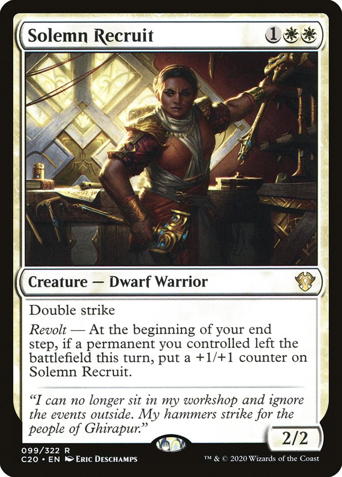 Solemn Recruit [Commander 2020] Magic: The Gathering