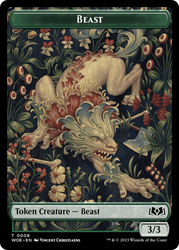 Beast // Food (0012) Double-Sided Token [Wilds of Eldraine Tokens] Magic: The Gathering