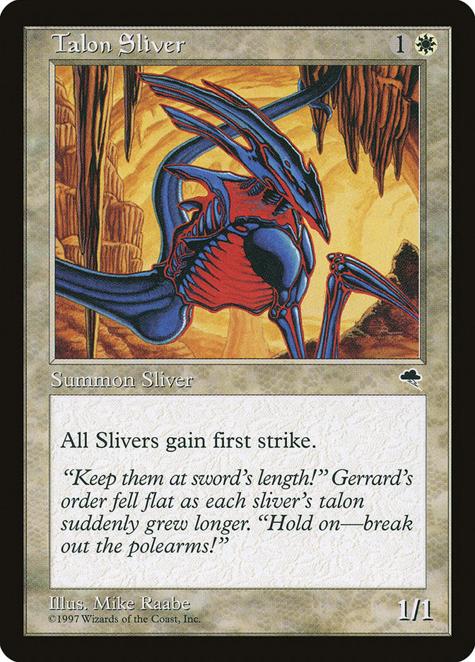 Talon Sliver [Tempest] Magic: The Gathering