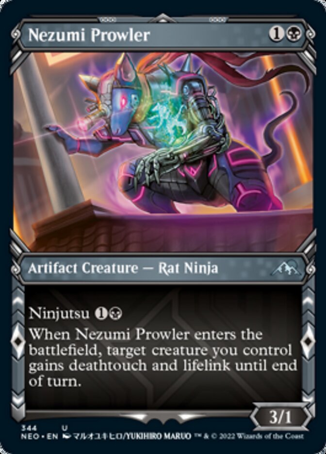 Nezumi Prowler (Showcase Ninja) [Kamigawa: Neon Dynasty] Magic: The Gathering