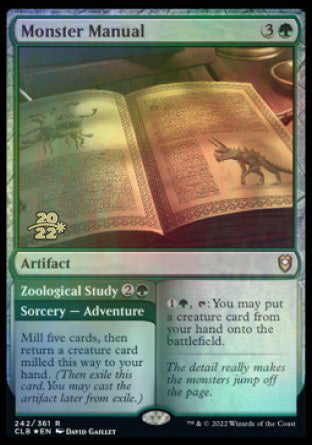 Monster Manual // Zoological Study [Commander Legends: Battle for Baldur's Gate Prerelease Promos] Magic: The Gathering
