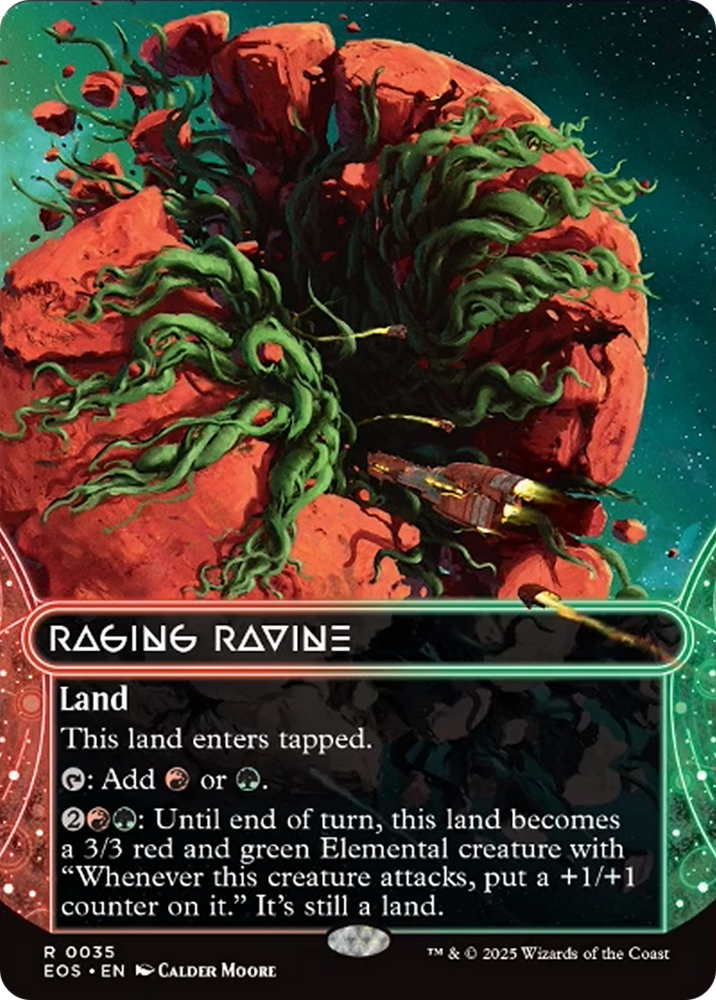 Raging Ravine (0035) (Borderless) [Edge of Eternities: Stellar Sights] Magic: The Gathering